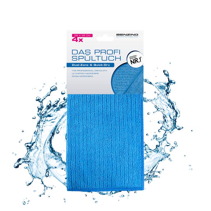 4 Unidades de Pano de Microfibra Profissional Benzing - Azul por atacado de Benzing Watertechnology