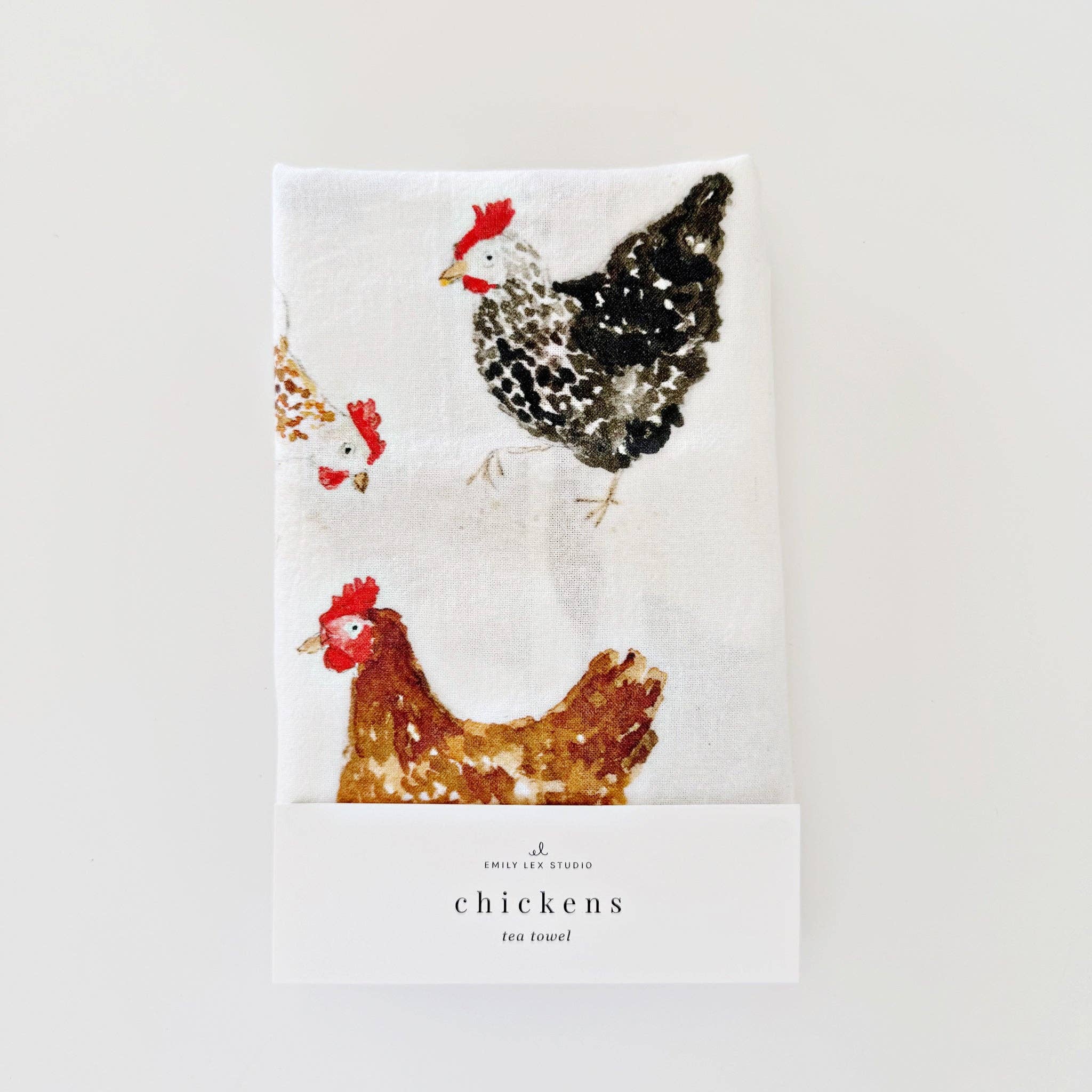 emily lex studio - Wholesale Tea Towel - chickens tea towel1