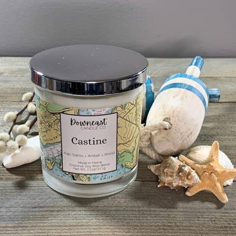 Downeast Candle Company - Wholesale Jar/Filled Candle - Nautical Chart Candles