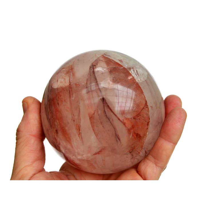 Kaia & Crystals - Wholesale Spiritual Stone/Crystal - XL Fire Quartz Sphere Crystal (65mm - 100mm)6