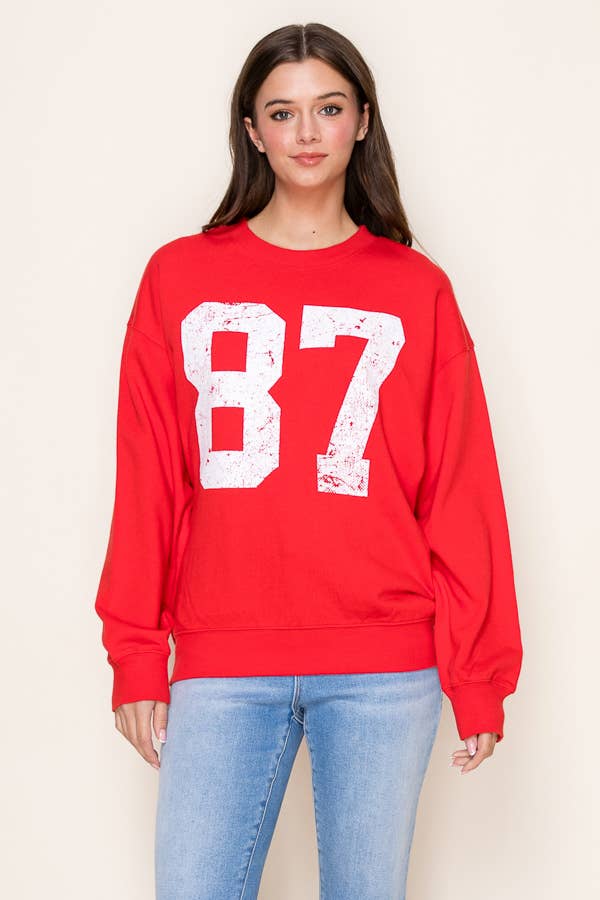 Tres Bien, Inc - Wholesale Graphic Sweatshirt - Women's - "87" PREMIUM WASH GRAPHIC SWEATSHIRT3
