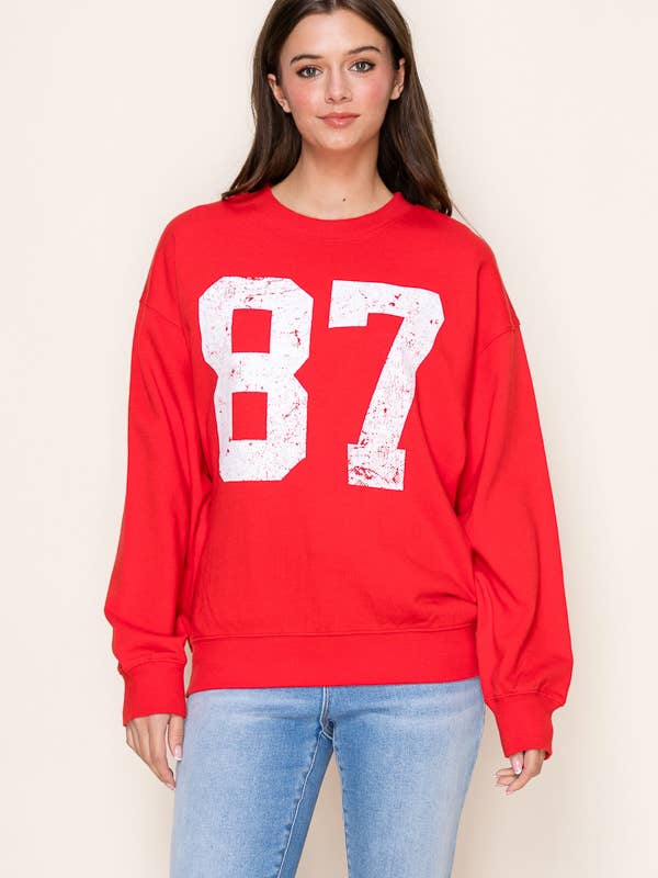 Tres Bien, Inc - Wholesale Graphic Sweatshirt - Women's - "87" PREMIUM WASH GRAPHIC SWEATSHIRT3