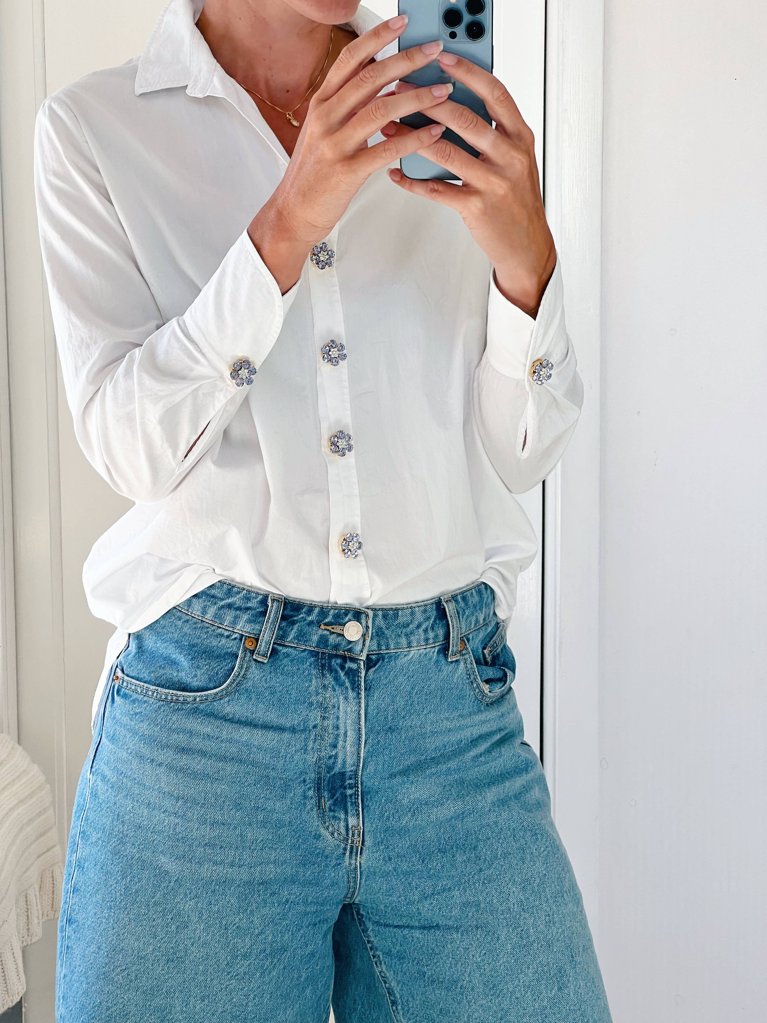 The Shoelace Brand - Vente Boutons de manchette - Hilde – Charm fleur douce violette pour boutons (6 pcs)4