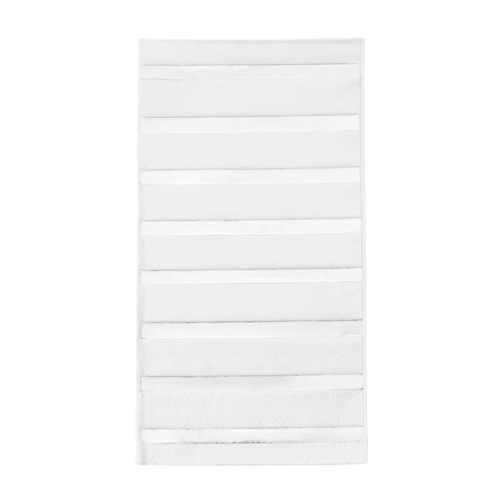 Smarty had a Party - Wholesale Disposable Napkin - White with Silver Stripes Paper Dinner Napkins - 600 pcs