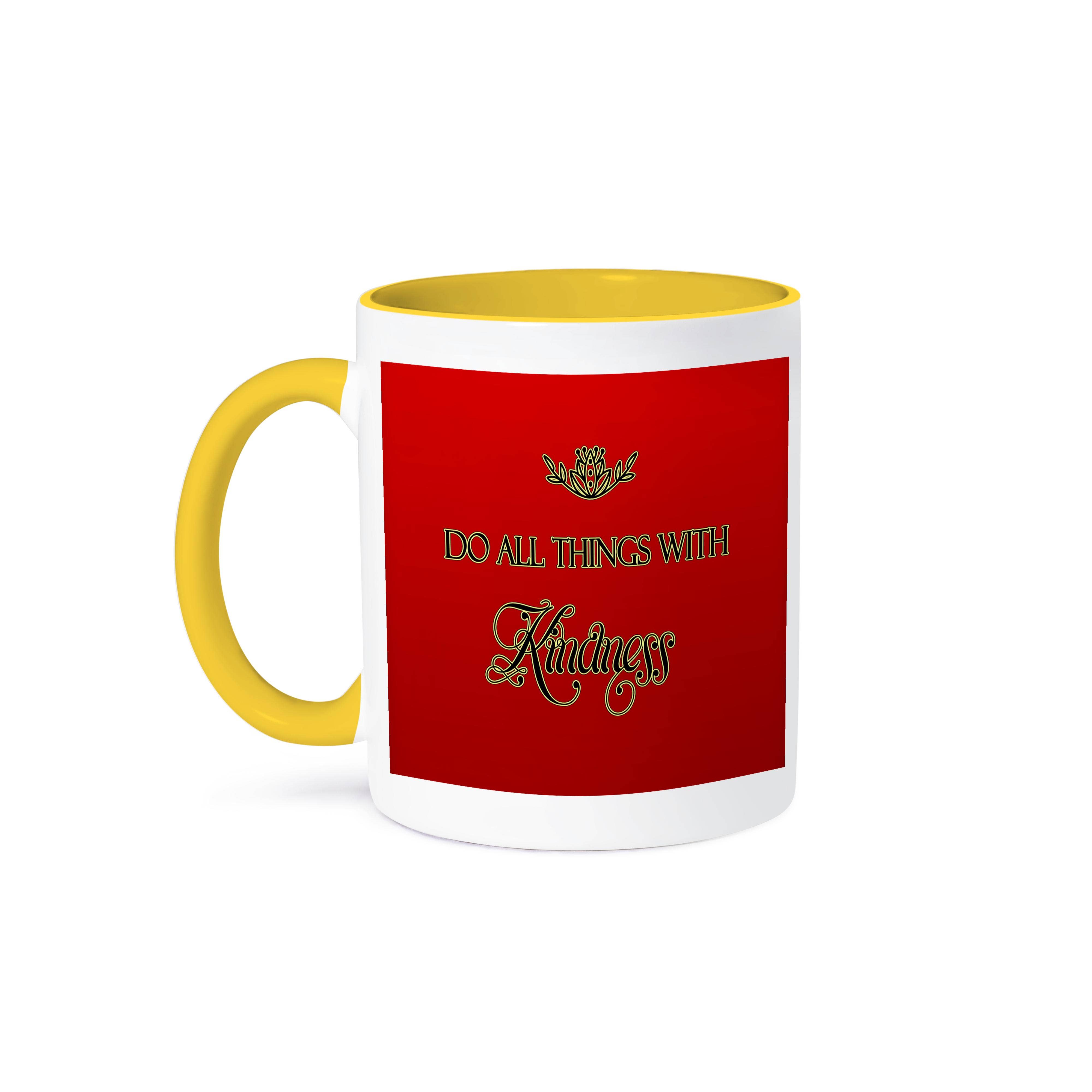 3dRose - Wholesale Coffee Mug - 3dRose, Do All Things With Kindness Typography Inspirational, 3drsmm, Mug0