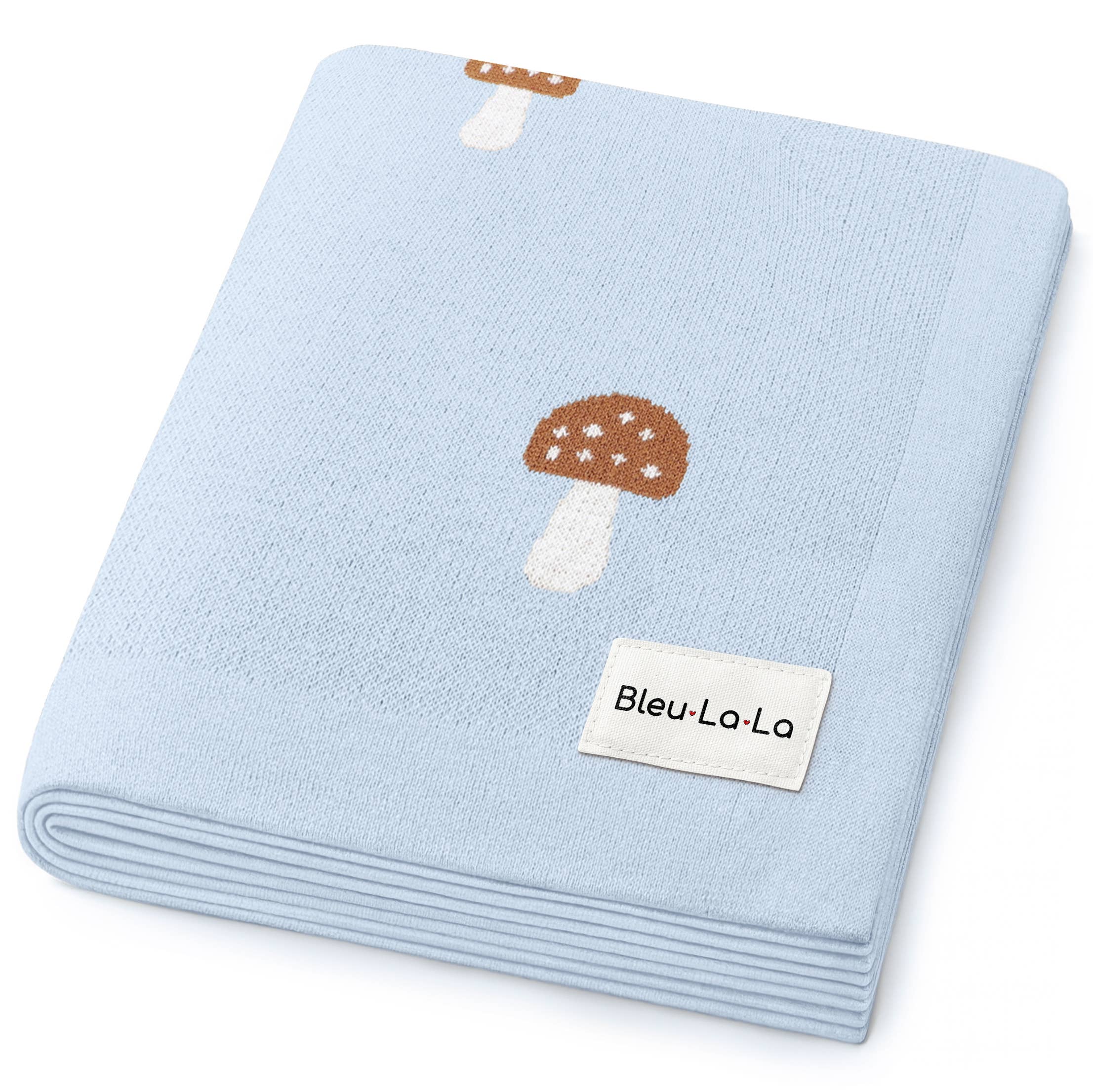 Bleu La La - Wholesale Receiving blanket – Baby - 100% Luxury Cotton Swaddle Receiving Baby Blanket - Mushroom0