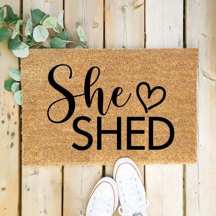 Oak Vine Designs - Wholesale Deurmat - She Shed deurmat/op maat gemaakte deurmat/welkomstmat0