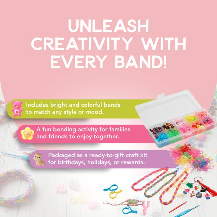 Incraftables - Wholesale DIY Craft Kit - Kids - Incraftables Rubber Band Bracelet Kit – 1800pcs3