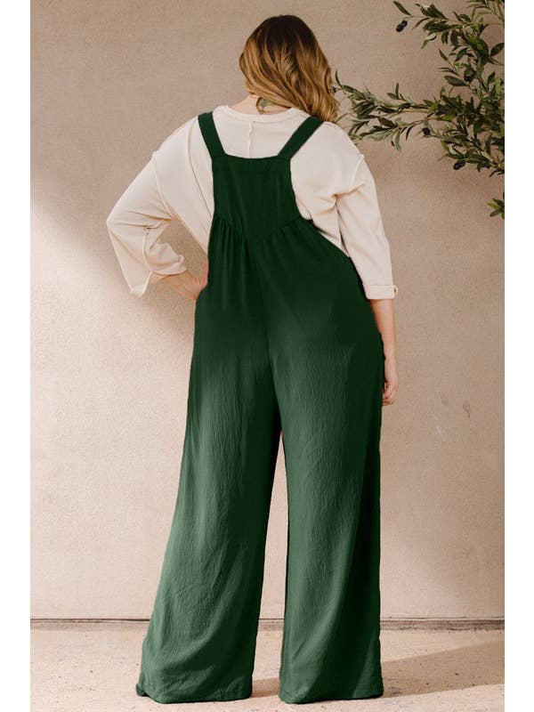 Oddi - Wholesale Jumpsuit - Women's - Plus Solid Button Sling Jumpsuit17