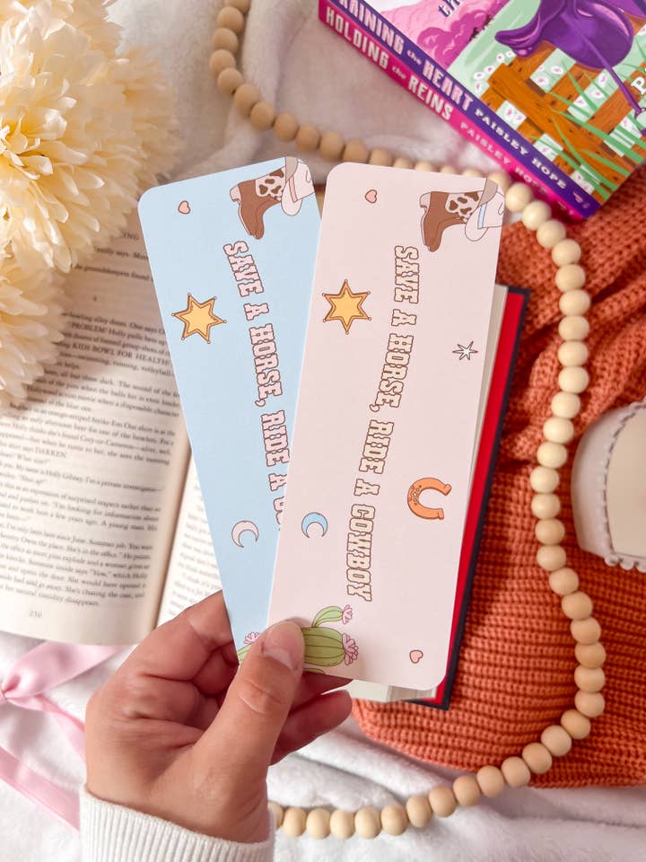 Save A Horse Cowboy Romance Bookmark | Trendy Bookmarks for wholesale by Bumblebry Designs
