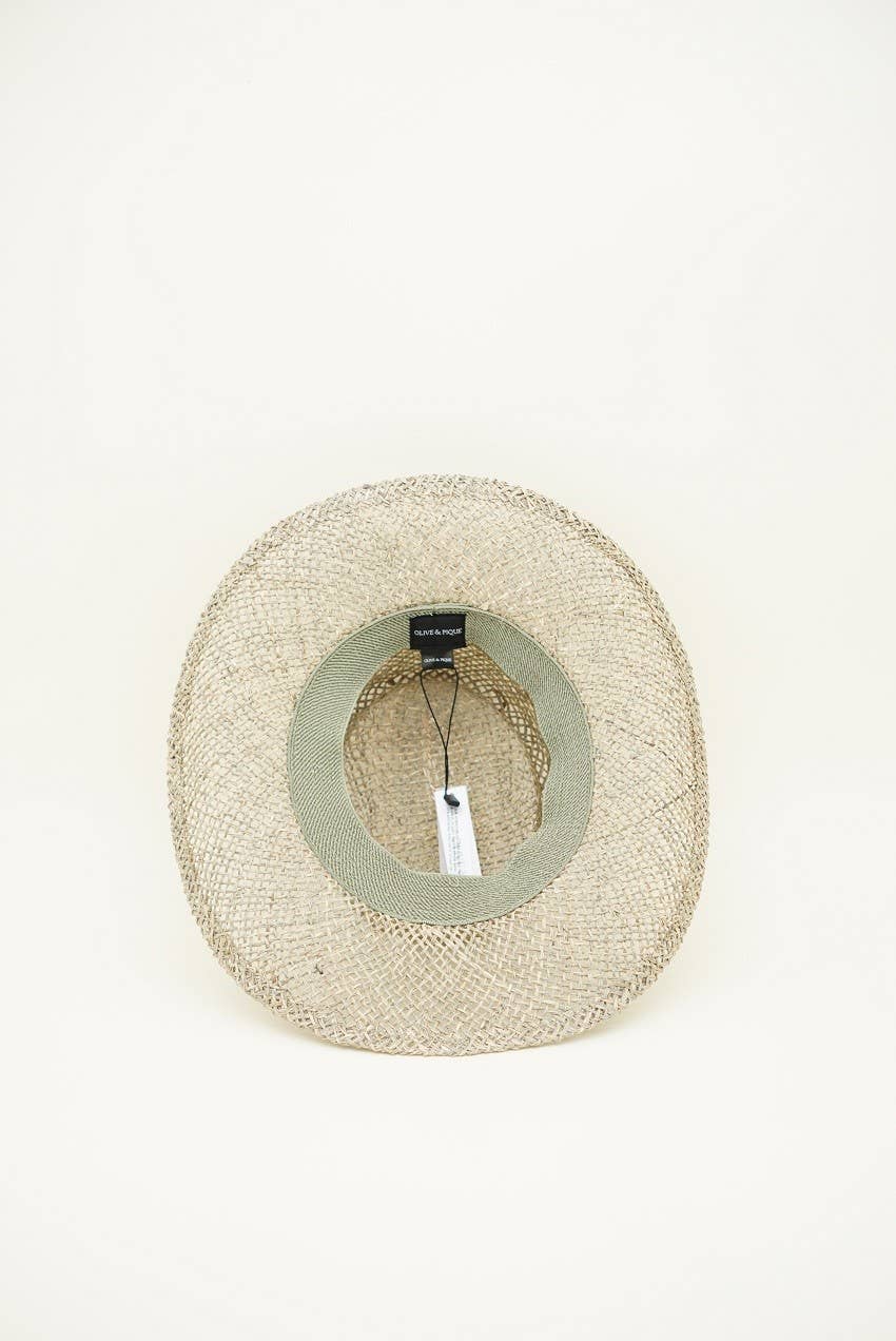 Olive & Pique - Wholesale Straw Hat - Women's - Open Weaved Gambler Hat with 100% Genuine Leather Band3