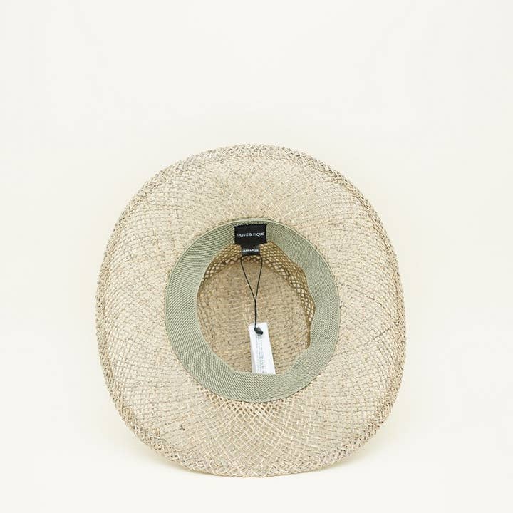 Olive & Pique - Wholesale Straw Hat - Women's - Open Weaved Gambler Hat with 100% Genuine Leather Band3