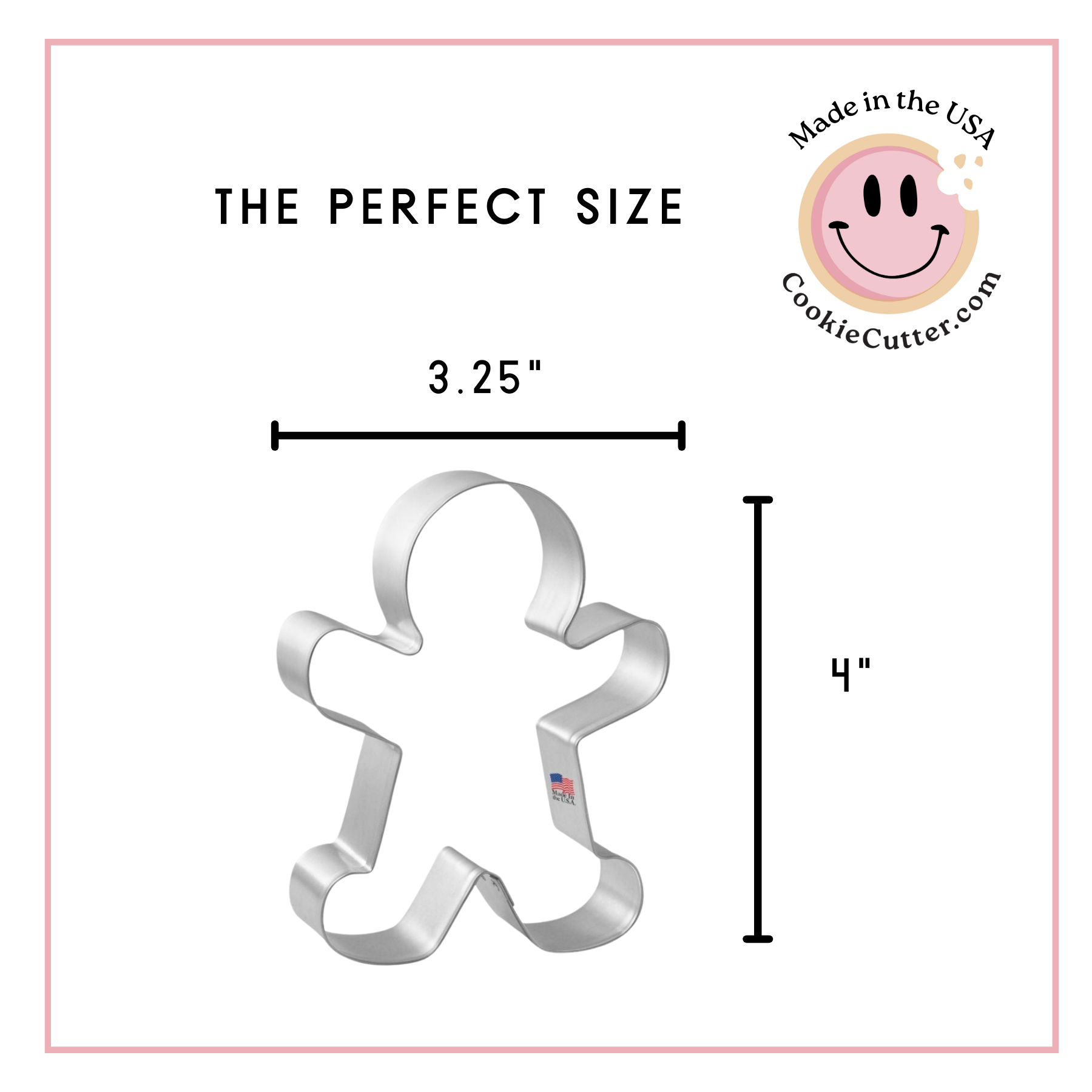 CookieCutter.com - Wholesale Cookie Cutter - Gingerbread Man Cookie Cutter 4 in B13753