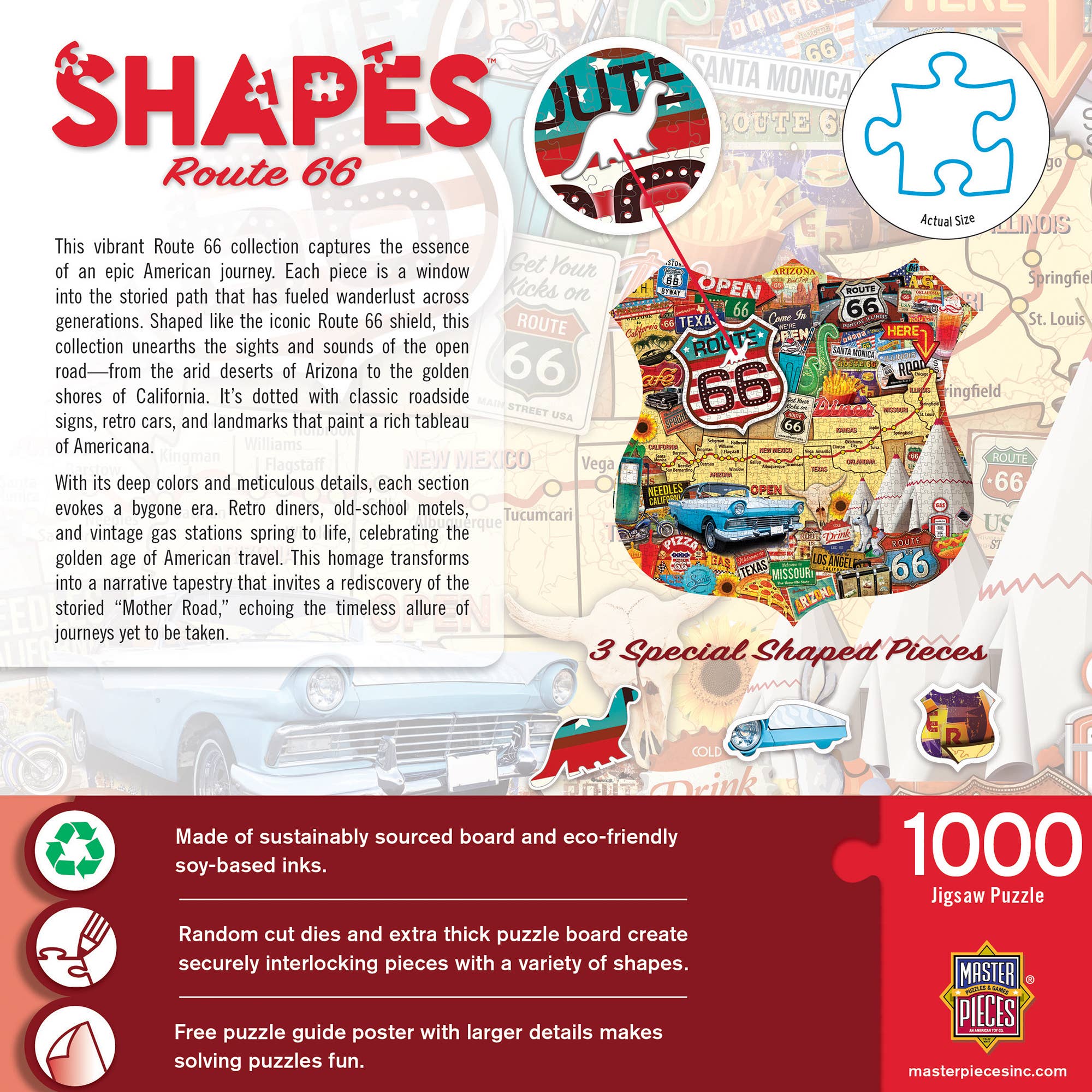 Masterpieces Puzzles - Vente Puzzle – adulte - Puzzle de 1000 pièces en forme de Route 662