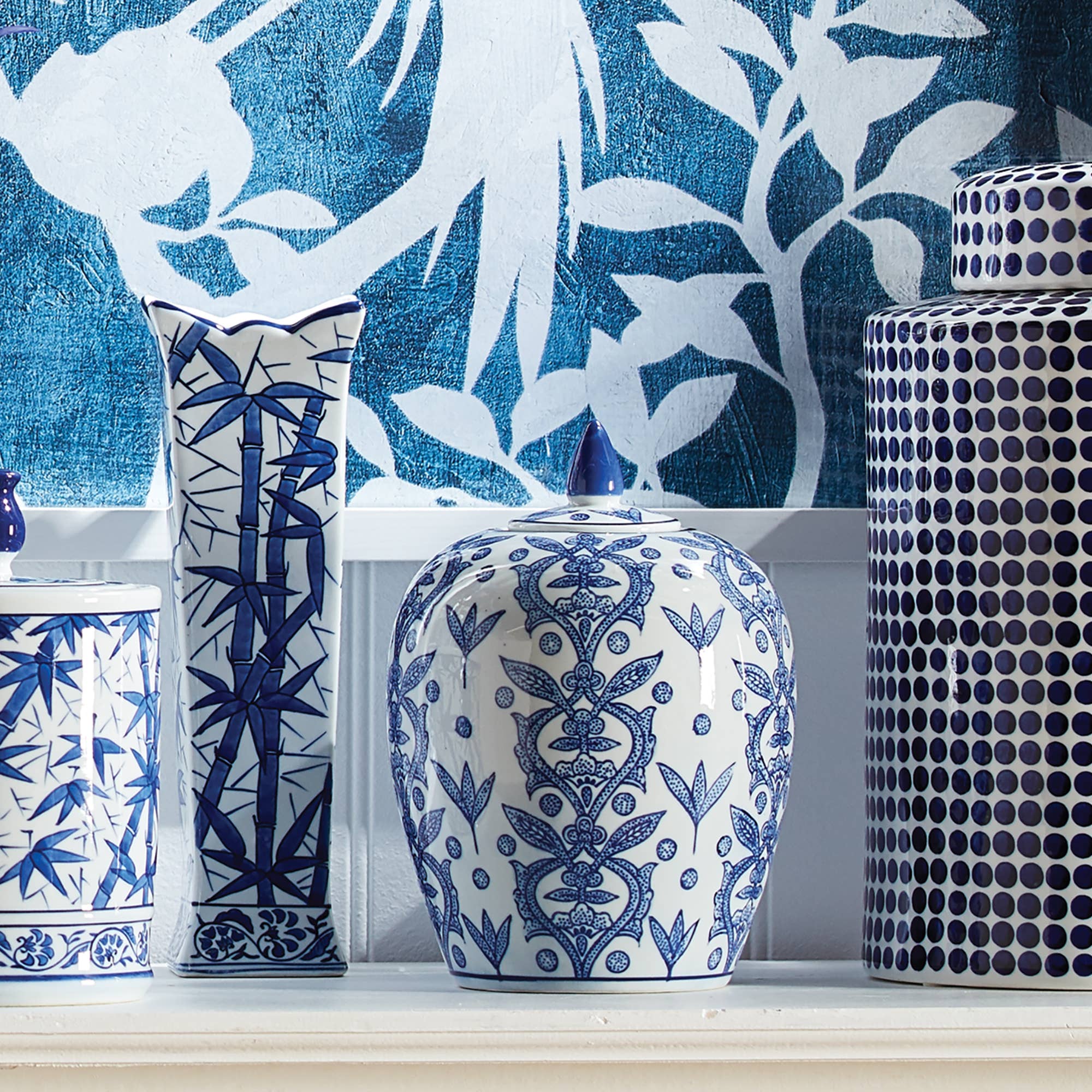 Napa Home & Garden - Vendita all'ingrosso Vasi - Barclay Butera Dynasty Chinoiserie barattolo con coperchio1