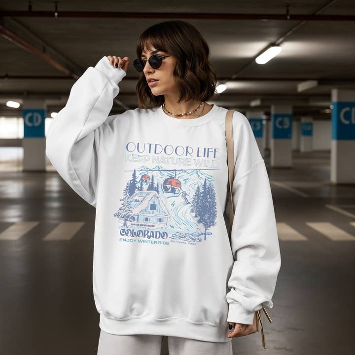 Felpa Girocollo Colorado Winter Wonderland per la vendita all'ingrosso da parte di Hey Jude Graphic Tees