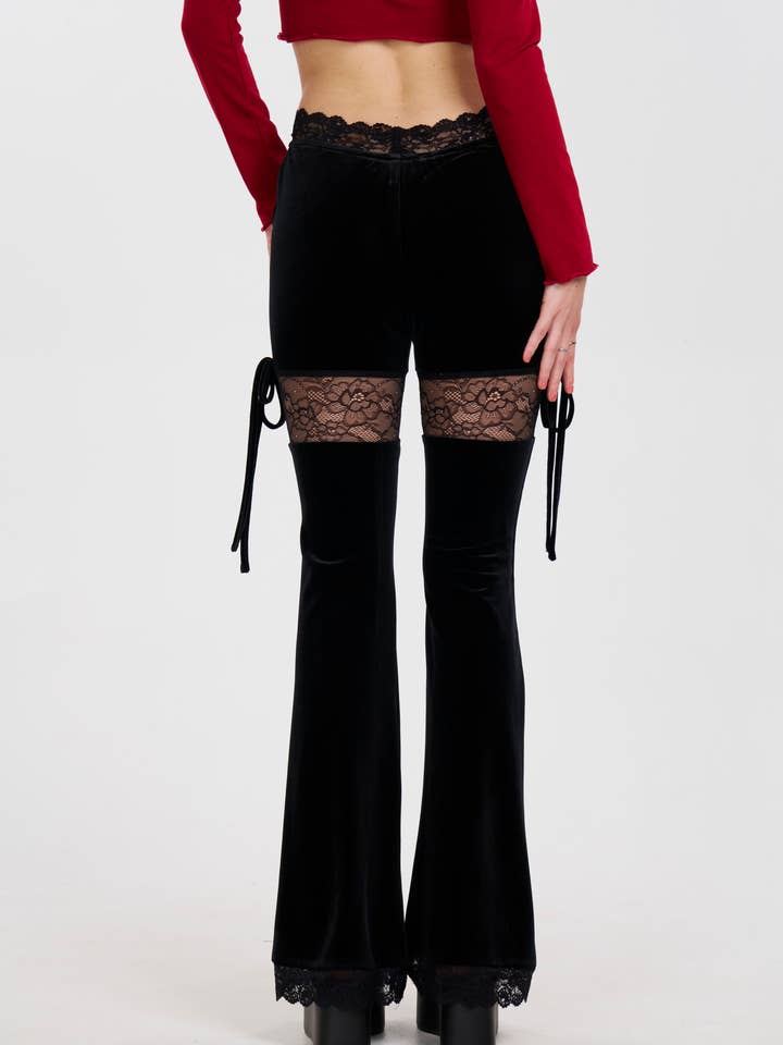 Pretty Damage - Wholesale Pants - Women's - Pretty Monster Velvet Pants2