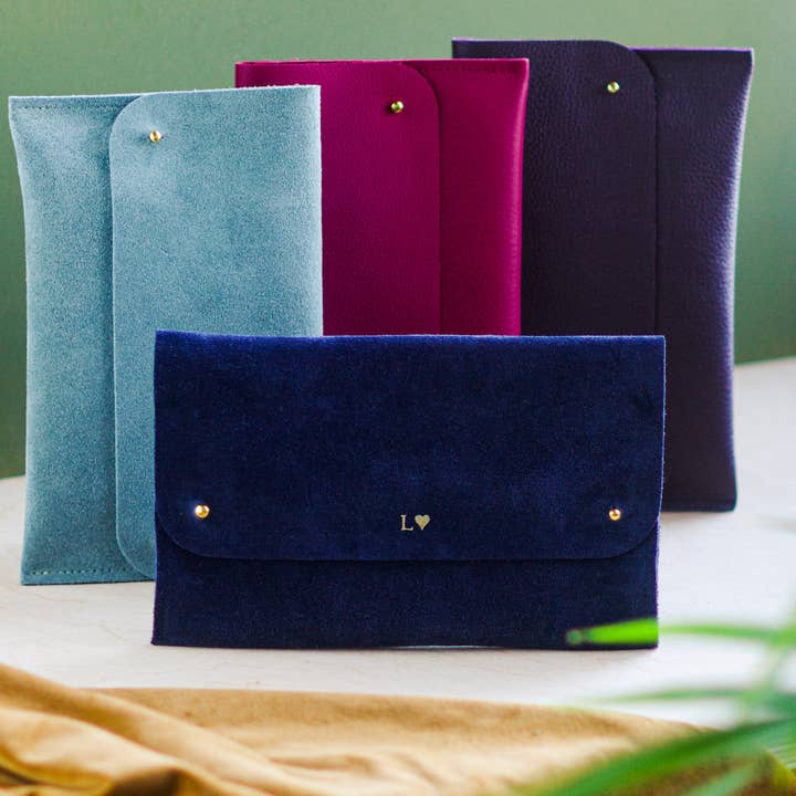 Leather and Suede Clutch Bag for wholesale by Studio Lowen