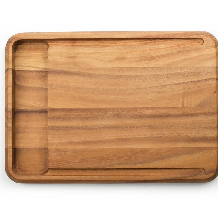 Fox Run Brands - Wholesale Cutting Board - Ironwood Big Catch Cutting Board, Acacia, 10.5"x 15"x 1.25"
