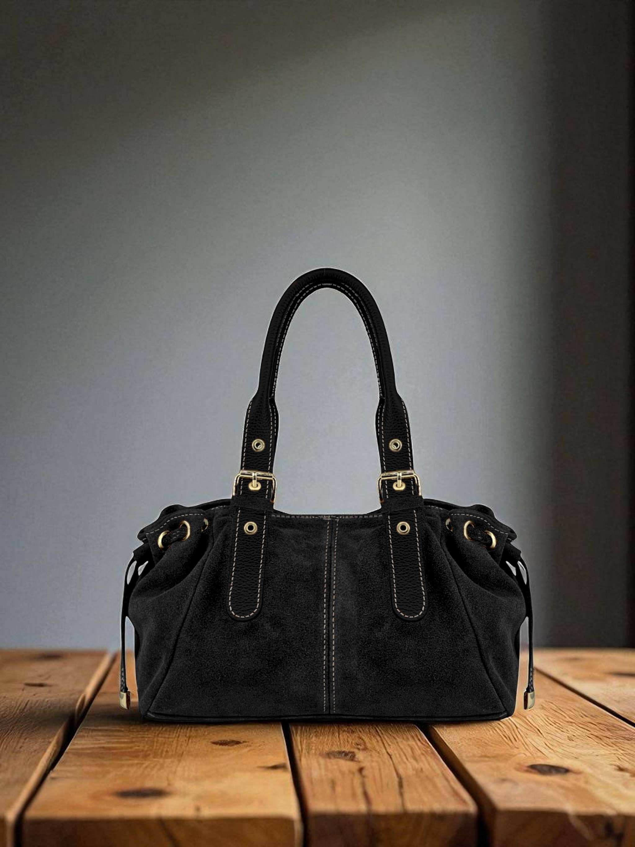 ITALIAN'S LEATHER - Wholesale Shoulder Bag - Women's - Gionatan Suede Leather Bag 2509334