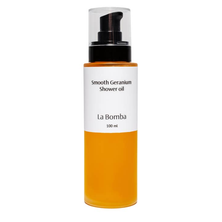 Smooth Geranium Shower Oil for wholesale by La Bomba