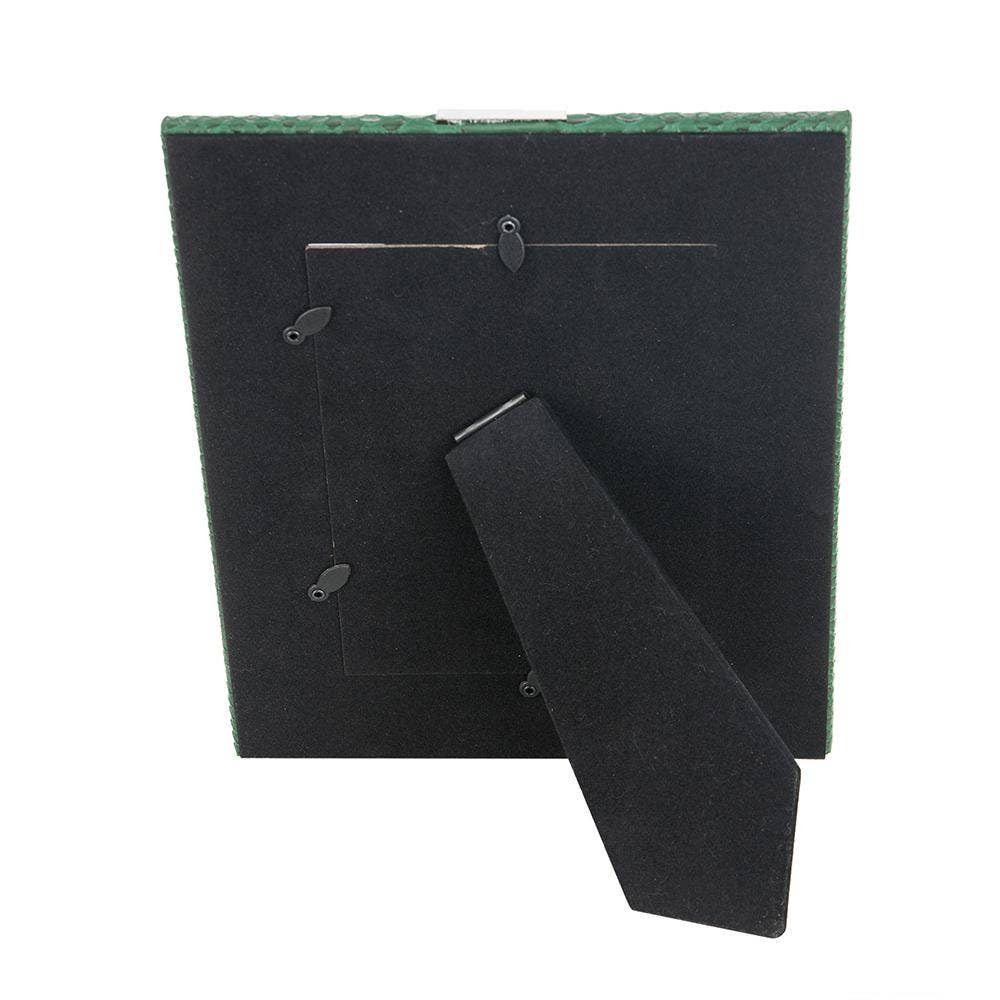 A&B Home Group Inc. – wholesale Picture frame – 7.5x9.5" Green Faux Croco Photo Frame - 4x6" Opening2