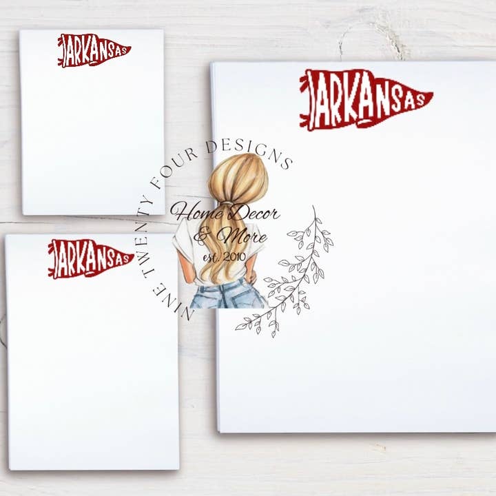 Arkansas Notepad for wholesale by Nine Twenty Four Designs