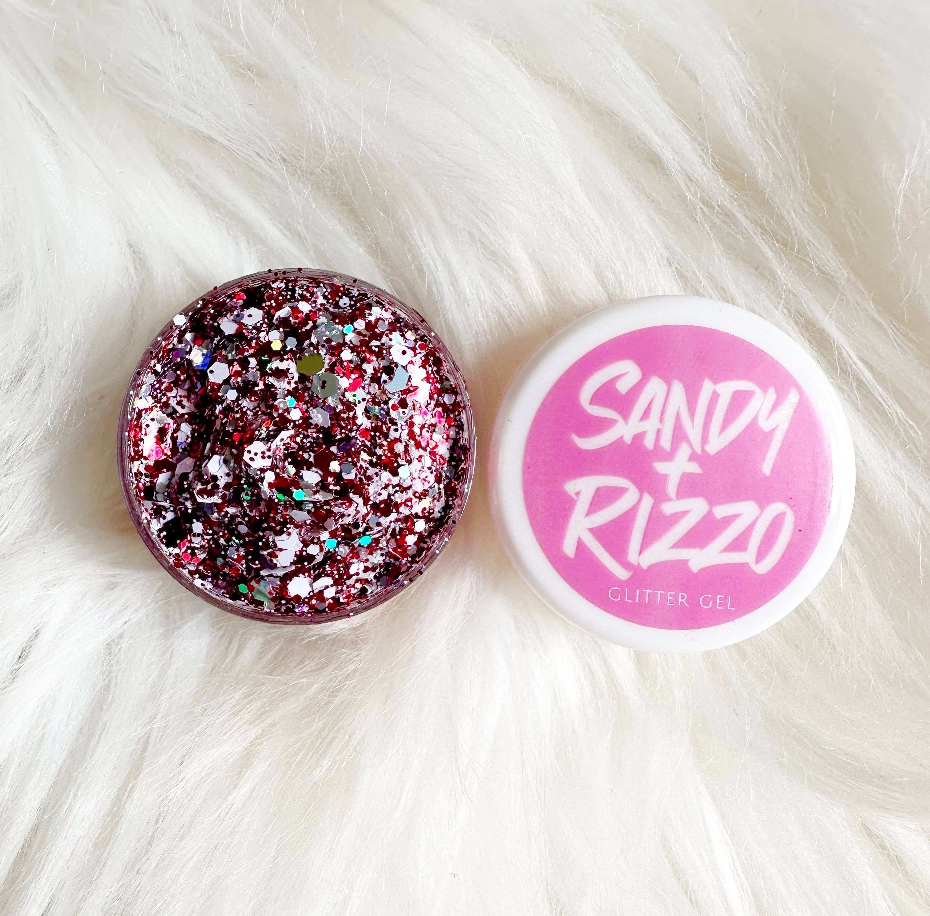 Sandy + Rizzo - Wholesale Body Glitter/Shimmer - Red, White, and Silver Glitter Gel2