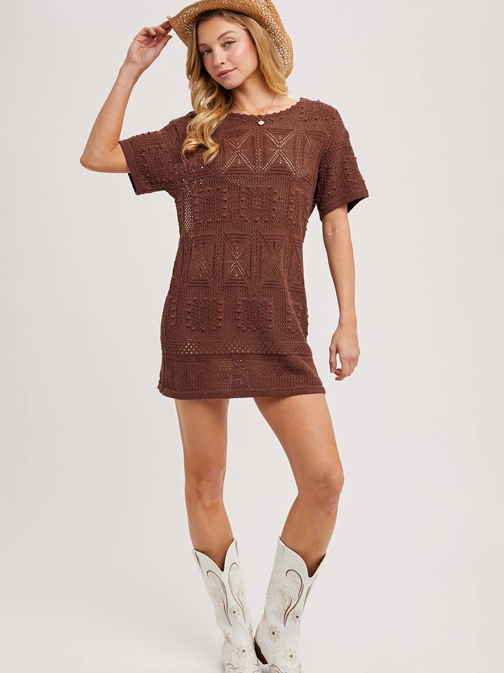 Bluivy - Vente Robe – femme - ROBE DROITE EN TRICOT AZTÈQUE7