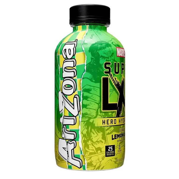 Echo Sales Canada - Wholesale Sports/Energy Drink - AriZona x Marvel Super LXR Hero Hydration - Citrus Lemon Lime - 16oz (Pack of 12) - Sports Drink, with Electrolytes