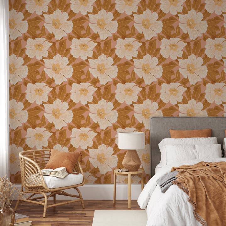 Hibiscus Wallpaper for wholesale by Urbanwalls