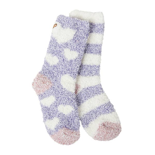 Kids Cozy Crew Heart and Stripe for wholesale by World's Softest® Socks