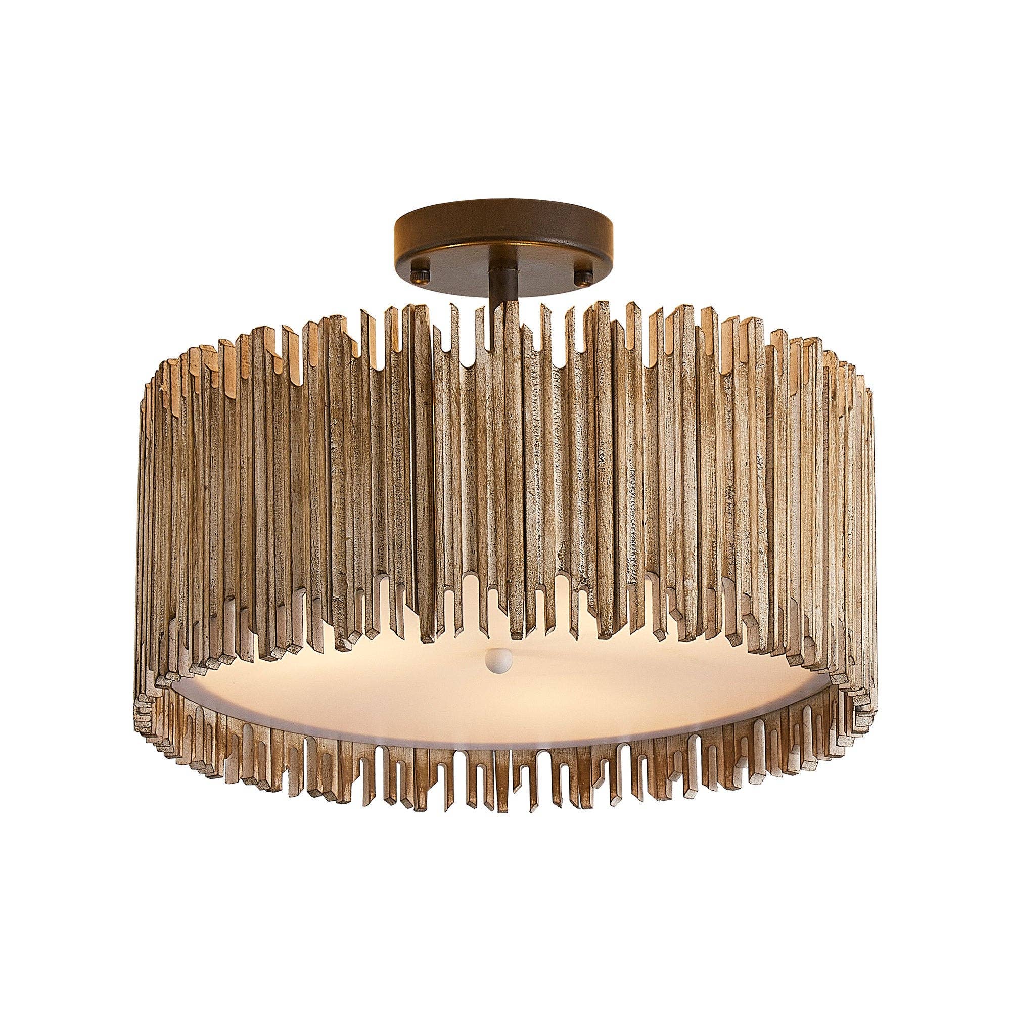 Brio Lighting - Wholesale Chandelier/Hanging Light - Farmhouse Light Lusteria 16" 3-Light LED Semi-Flush Mount13