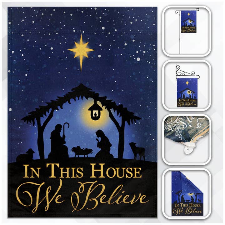 H&G Studios We Believe (Manger) 12x18in Garden Flag for wholesale by Flags Importer
