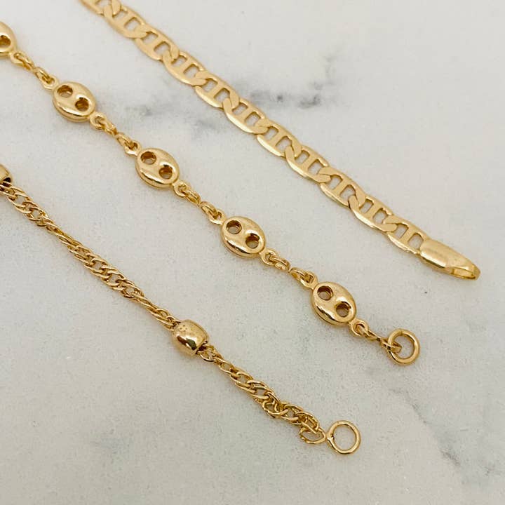 Housegoldjewelry - Wholesale Enkelbandje - Enkelbandje met olifant, enkelbandje met kralen, enkelbandje met puf link,6