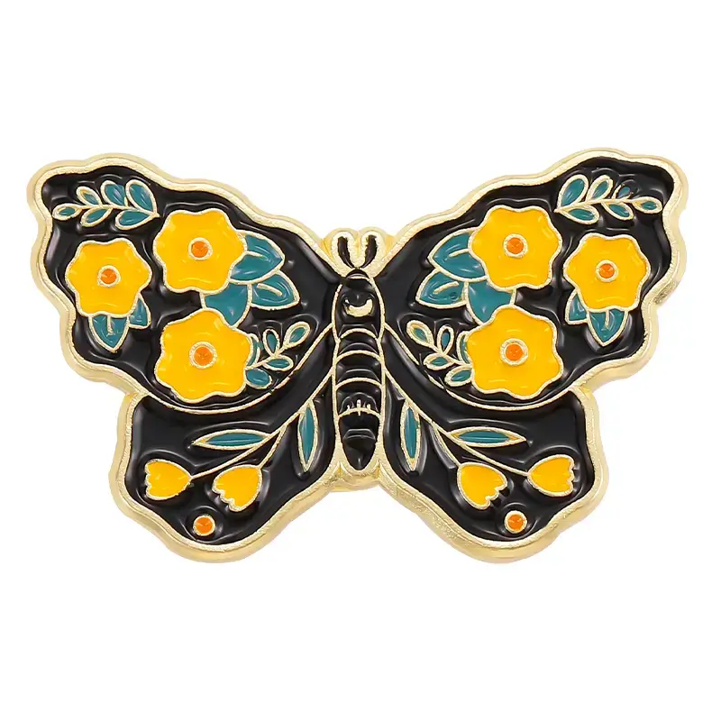 Magnifique Hearts - Wholesale Reversspeld/knoop - Butterfly Enamel Pin: Bloemenvleugels, op de natuur geïnspireerde sieraden6