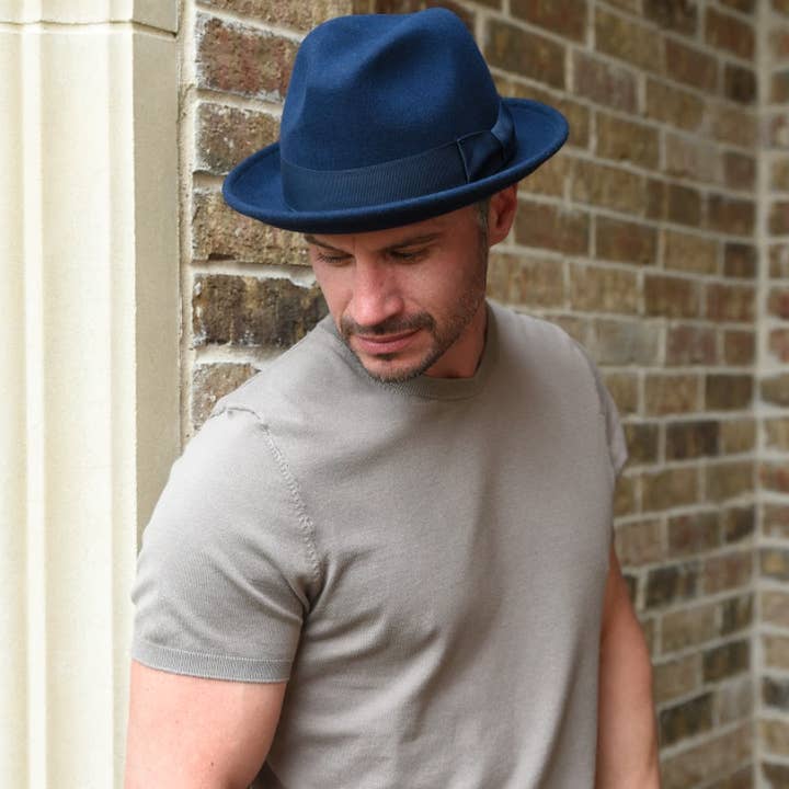 American Hat Makers - Wholesale Fedora - Unisex - Crushable Wool Felt Pinch Front Hat - Style Pablo