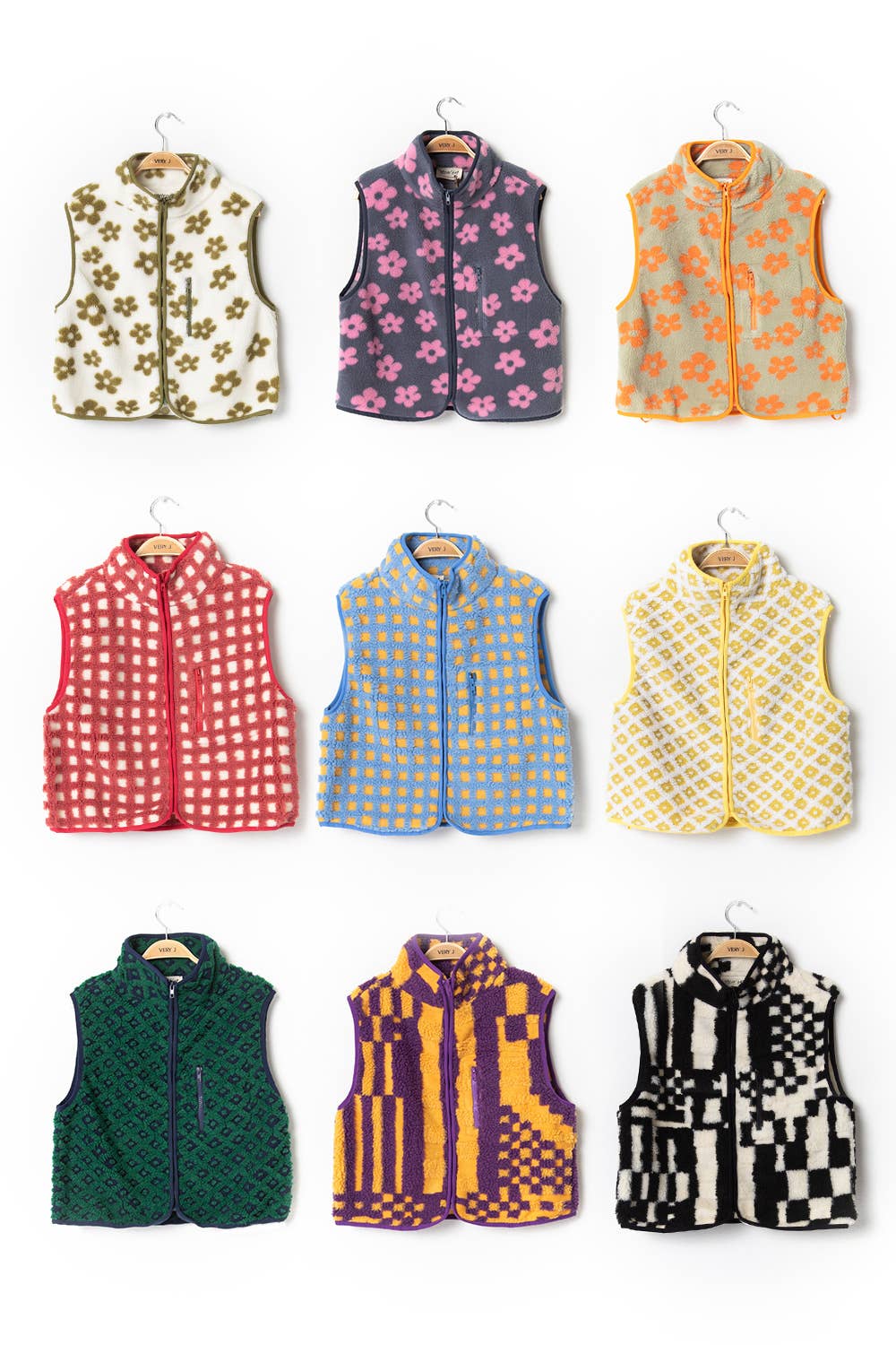 VERY J – Engroshandel Vest - Dame – NJ90128-trykt sød fleece vest7