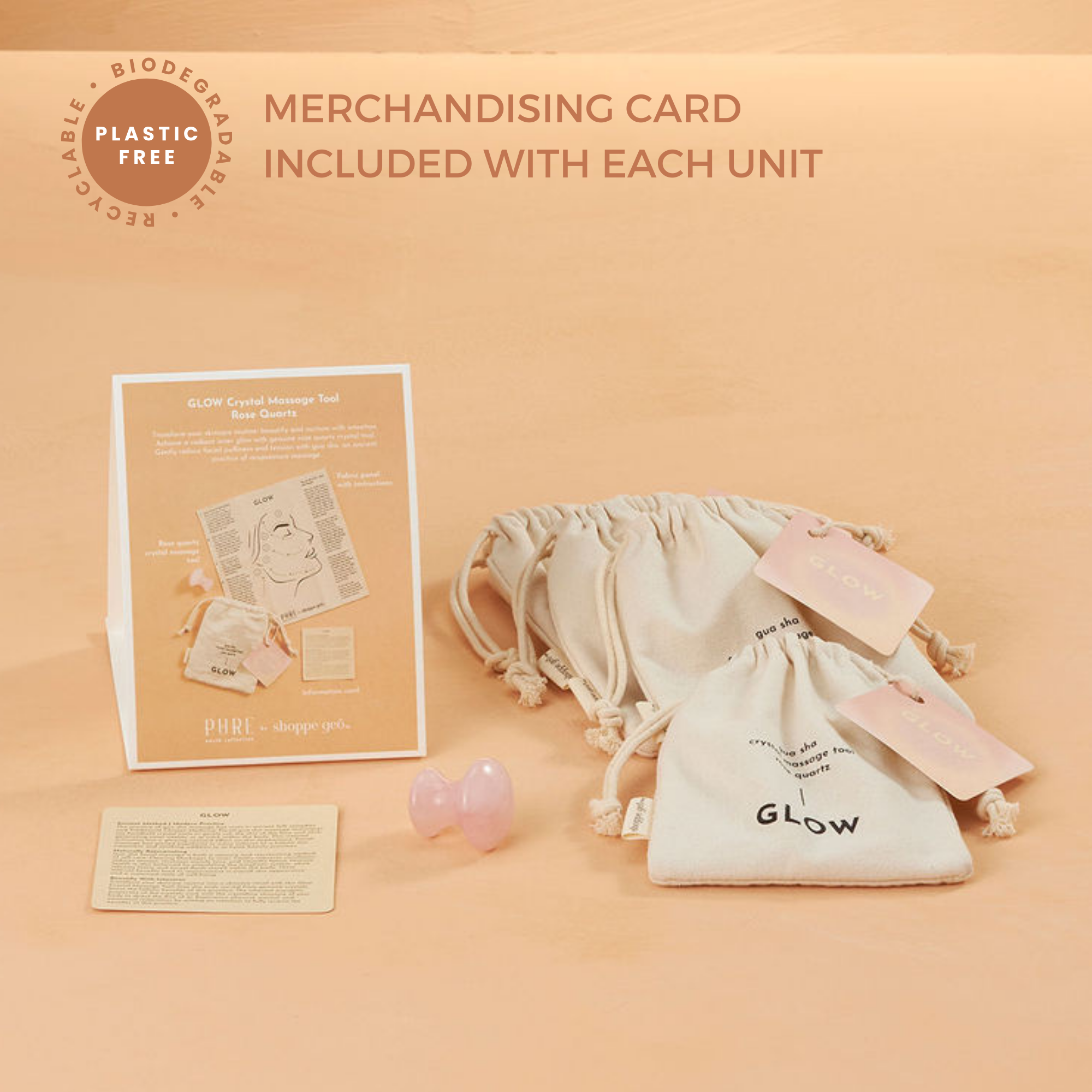 GeoCentral – wholesale Gua Sha tool – GLOW Gua Sha Crystal Massage Tool - Plastic Free4