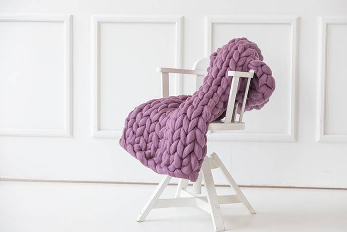 woolexperts – wholesale Throw blanket – Chunky knit blanket 100% merino wool arm knit30x50"-80x130cm5