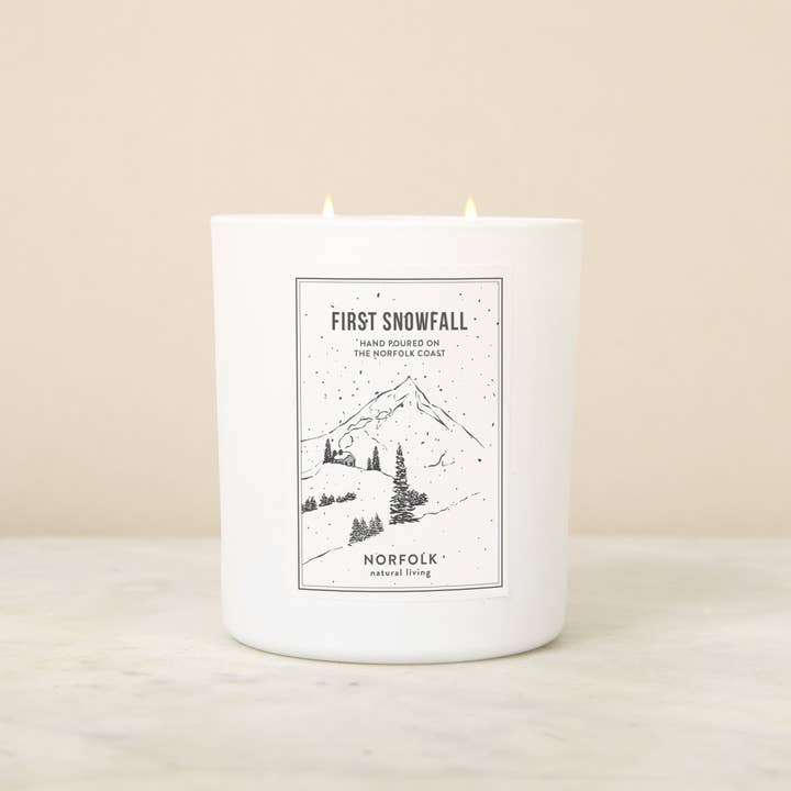 Christmas Candle - First Snowfall 8oz for wholesale by Norfolk Natural Living