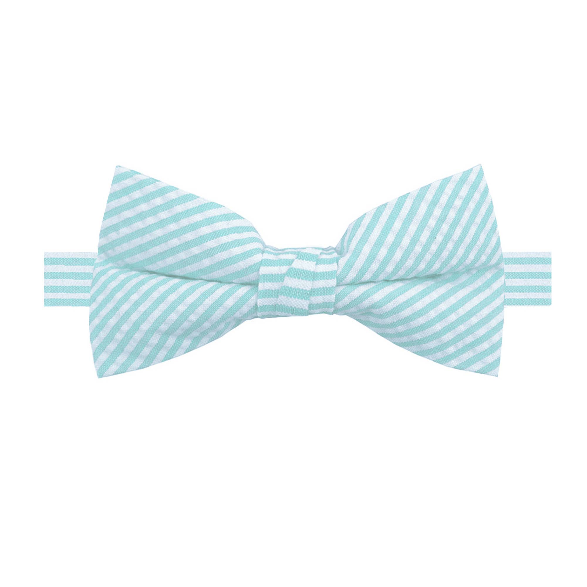 Jacob Alexander - Wholesale Bow Tie - Men's - Men's Seersucker Striped Bow Tie9