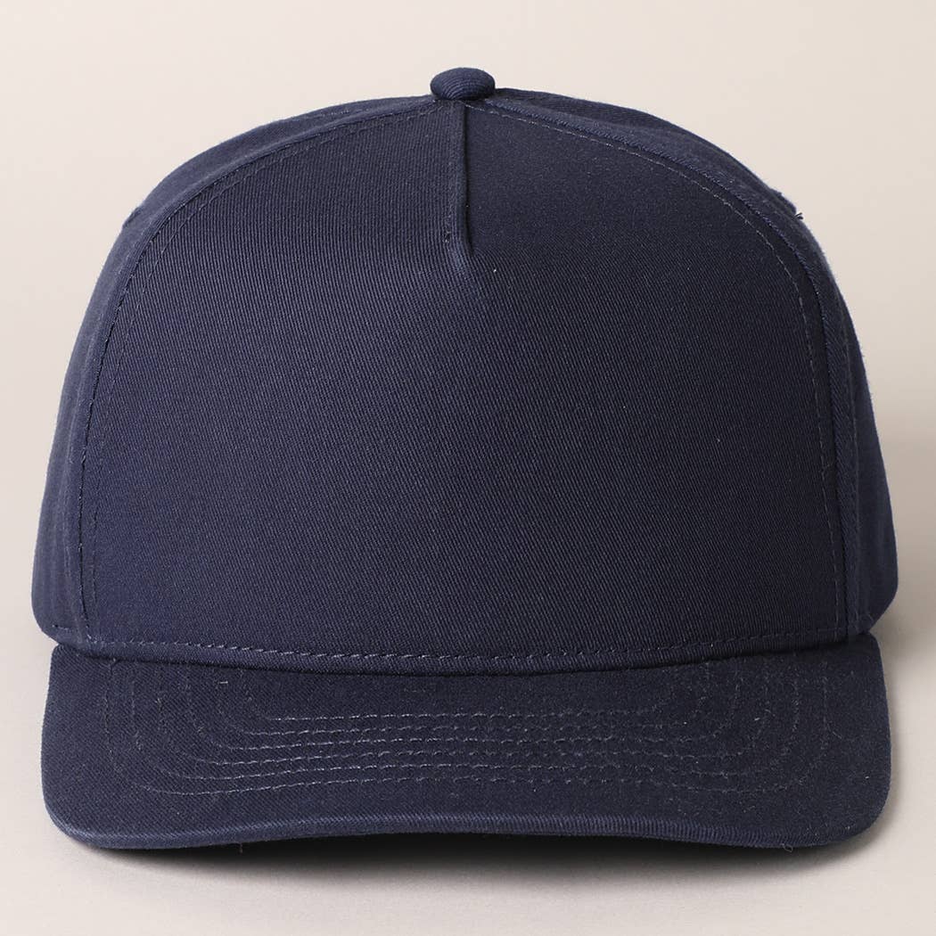 Fashion City - Wholesale Baseball Cap - Unisex - Solid Colored Cotton 5 Panel Baseball Cap25