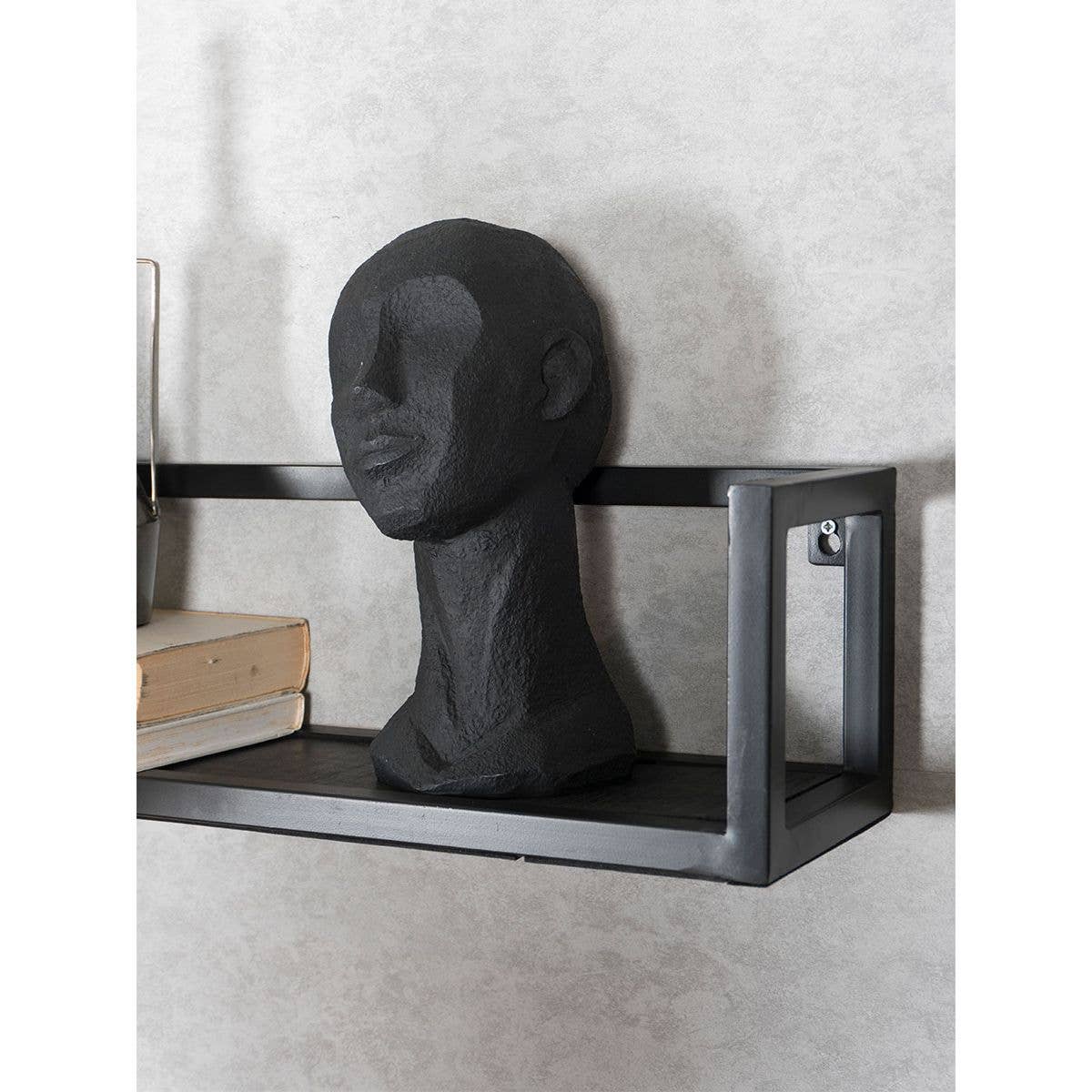 Home67 - Vente Étagères murales - Étagère murale vintage en bois de manguier noir - Set de 3 Small1