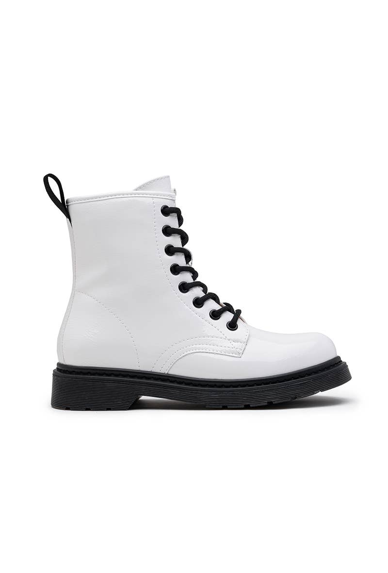 LADY GLORY - Vente Bottines – femme - Bottine vernie Chunkye à lacet1