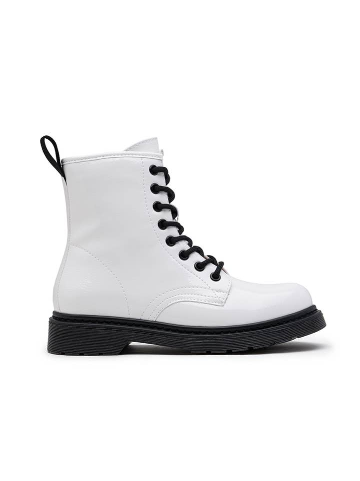 LADY GLORY - Vente Bottines – femme - Bottine vernie Chunkye à lacet1