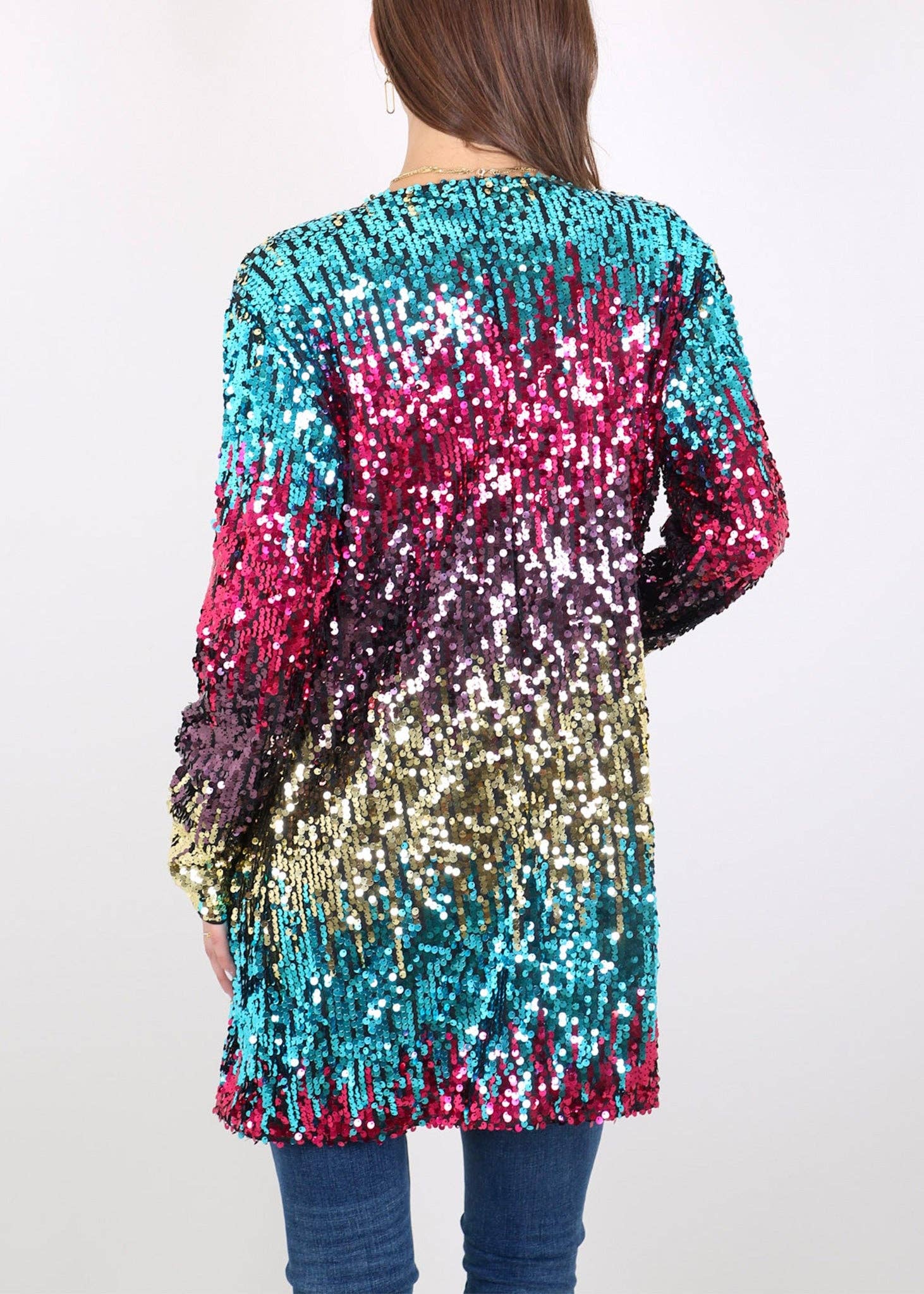 Anna Kaci Wholesale – wholesale Jacket – Women's – Women's Sequin Jacket Open Front Coat Blazer Party Cocktail5