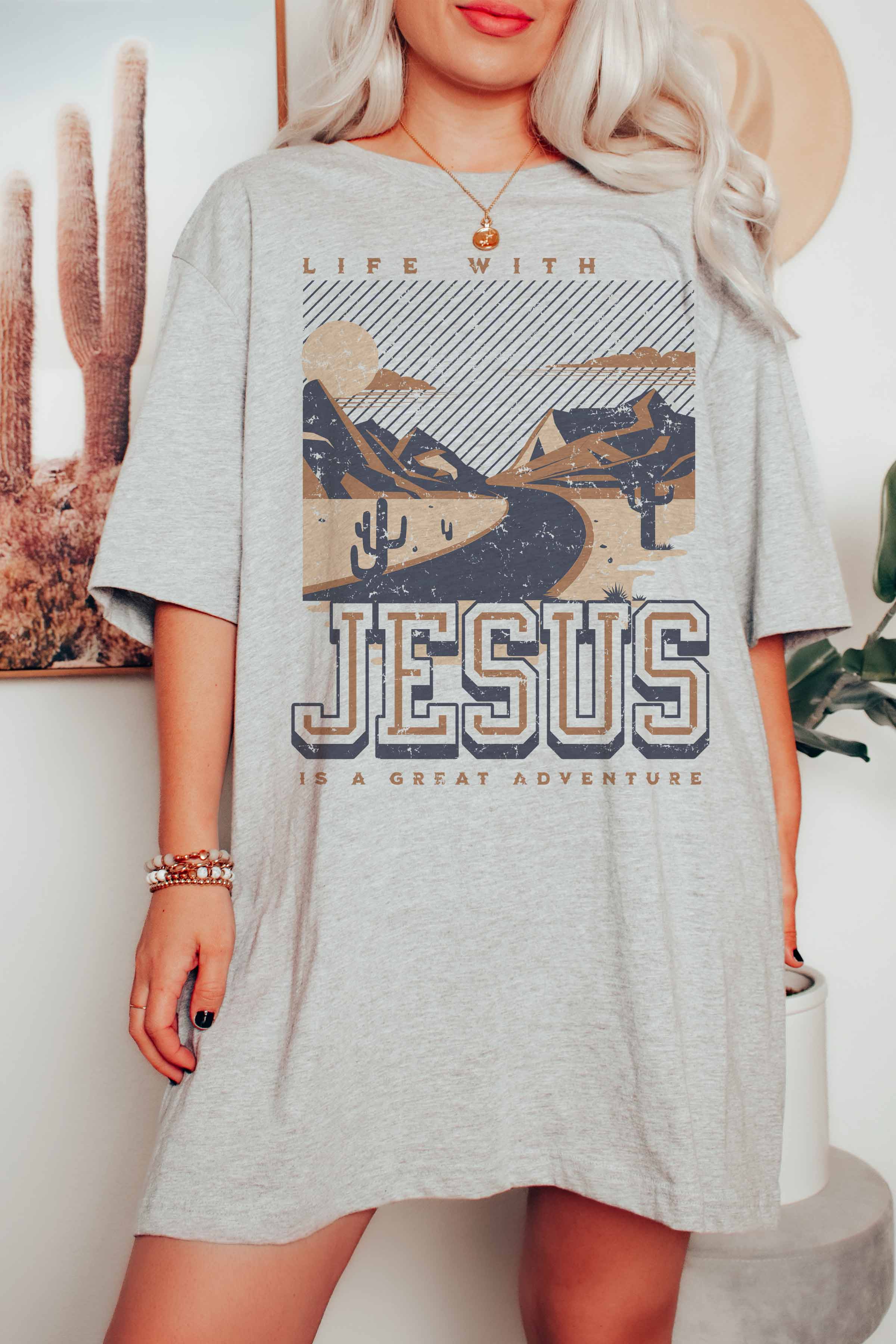 GOOD DAY STREET - Wholesale Screen Printed T-Shirt - Women's - [G1525X-TS] -JESUS GRAPHIC TEE3