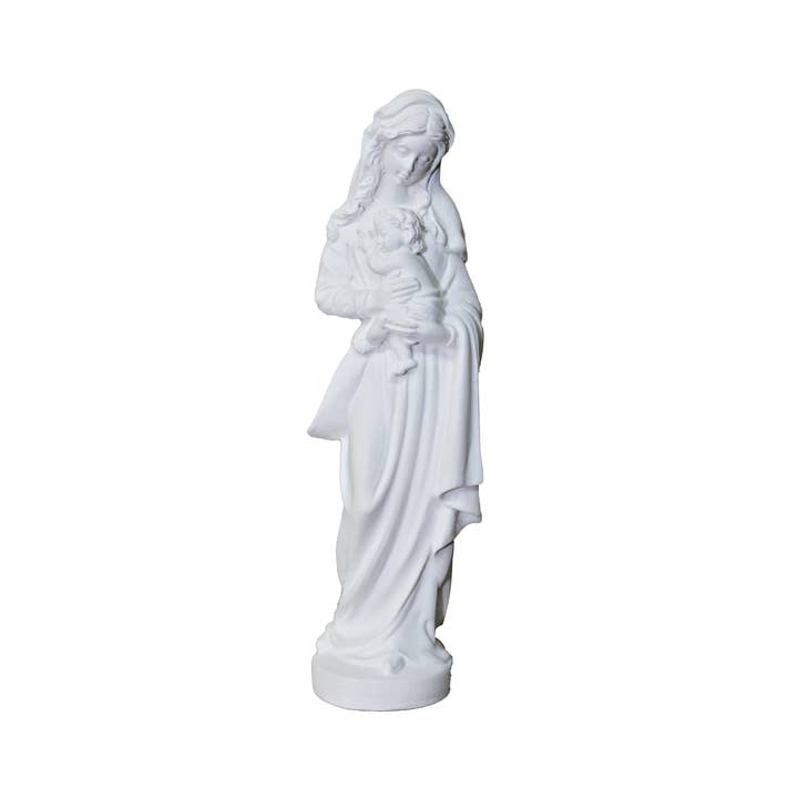 Goldscheider of Vienna - Wholesale Sculpture - Madonna & Child Statue in simple white 6.25"