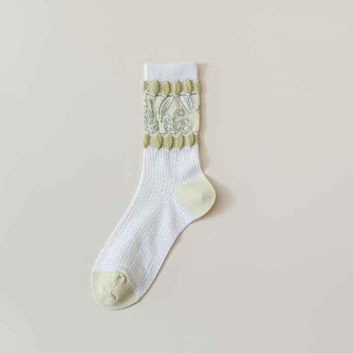 Funkyrel® Atzbranding Limited - Wholesale Socks - Women's - Rufia - Sweet Lily of The Valley Patterned Socks1